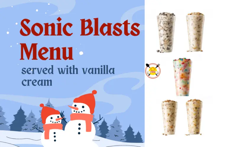 Best Sonic Blast Menu and Flavors with Prices