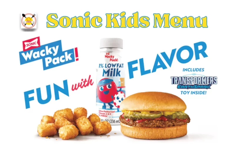 Sonic Kids Menu Updated {Healthy items, Prices}