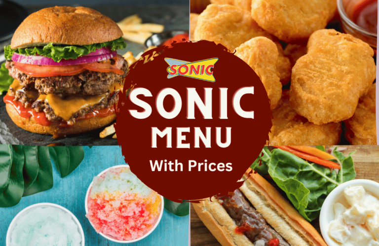 Sonic menu {All Items List Onboard}