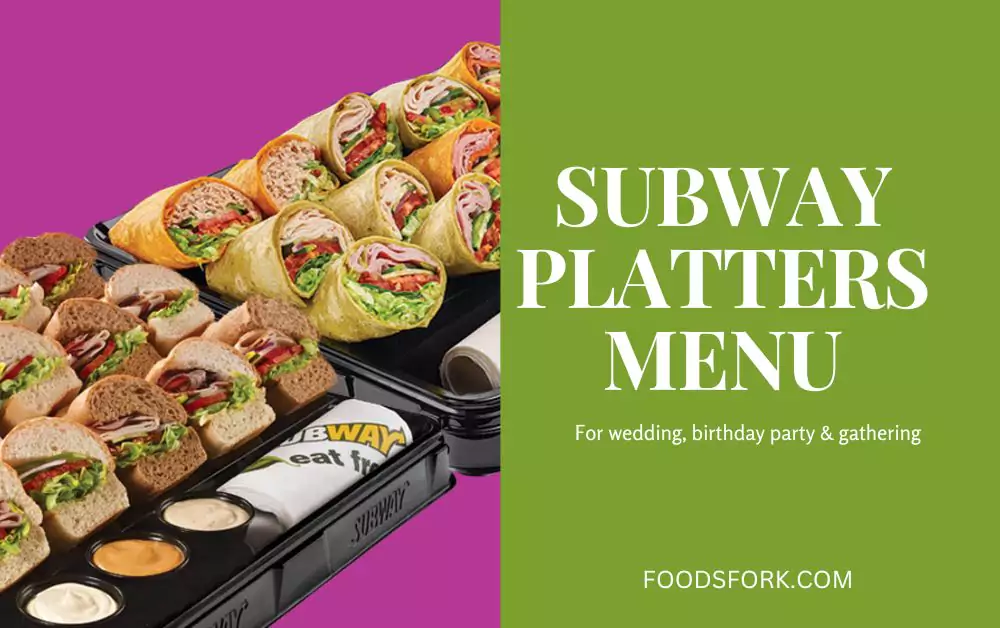 Subway Platters Menu