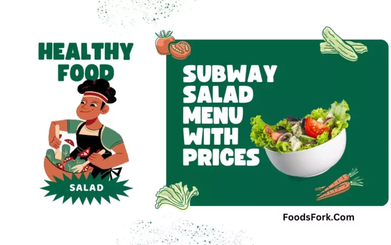 Subway Salad Menu With Prices and Calories