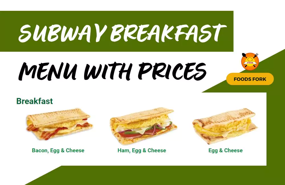 subway breakfast menu with prices