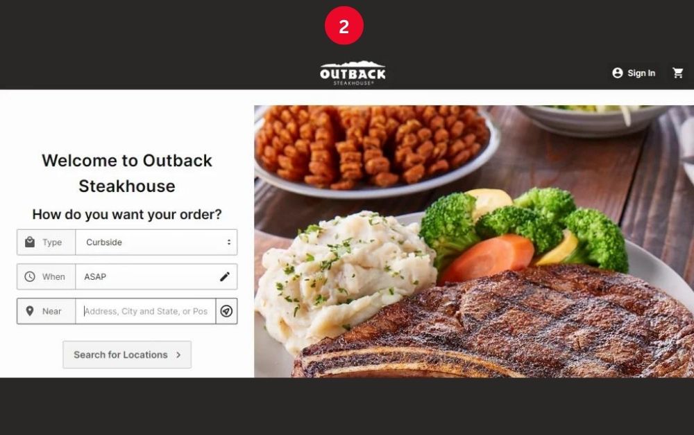 Go to shop page of outback steakhouse