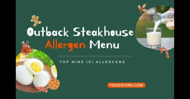 Outback Steakhouse Allergen Menu (Top Allergens)